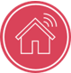 Icon of a home with a WiFi signal